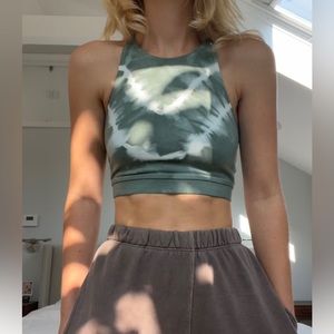 Electric and rose sports bra